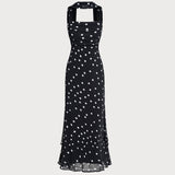 Must Täpiline – Elegantne maxi kleit