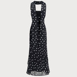 Must Täpiline – Elegantne maxi kleit
