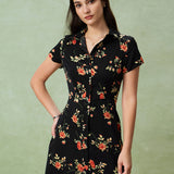 Glória – Must lillene midi kleit