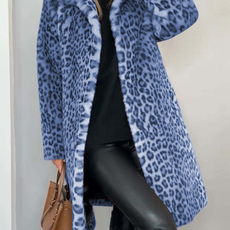 Leia – Elegantne leopardimustriga mantel
