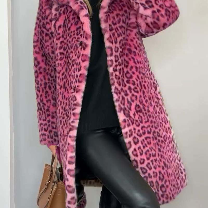 Leia – Elegantne leopardimustriga mantel