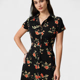 Glória – Must lillene midi kleit