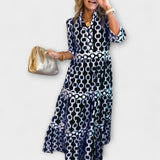 Sophia – Elegantne midi kleit kettidega