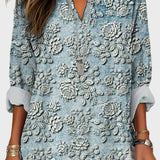 Blusa Blue Dusk Bloom – Elegantne pluus