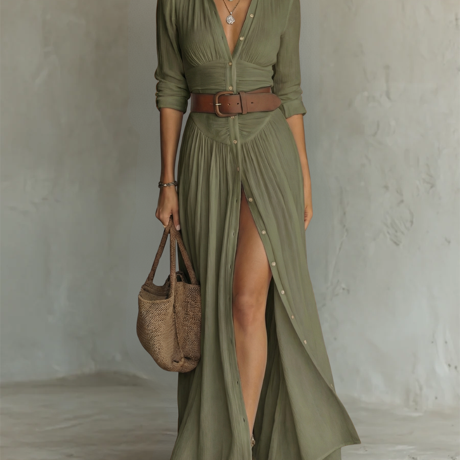 Abito – Elegantne linane maksikleit