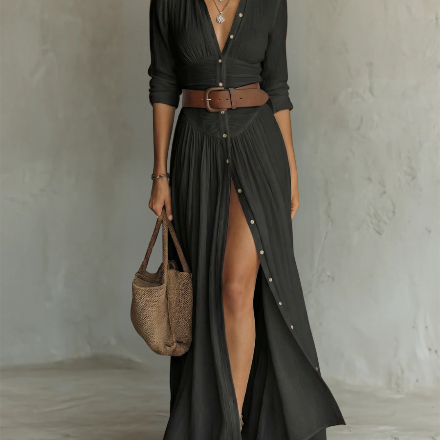 Abito – Elegantne linane maksikleit