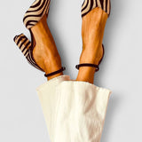 Zebrina™ | Keskmise kontsaga sandaalid, zebra mustriga