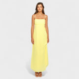 Flossie – Elegantne kollane maxi kleit