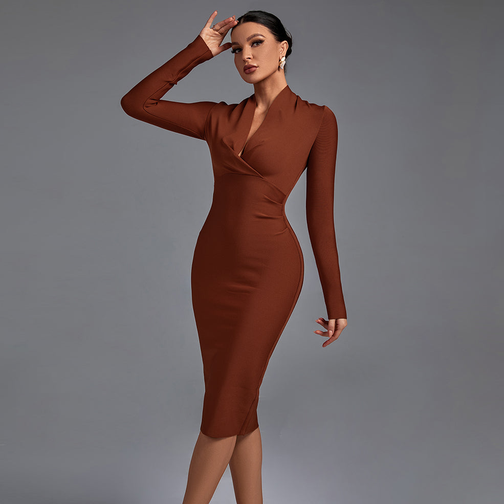 Samara – Elegantne V-kaelusega kleit