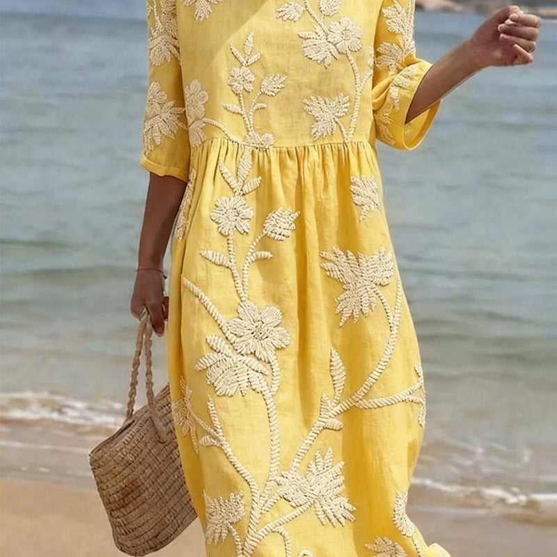 Raquel – Vintage tikandiga kleit