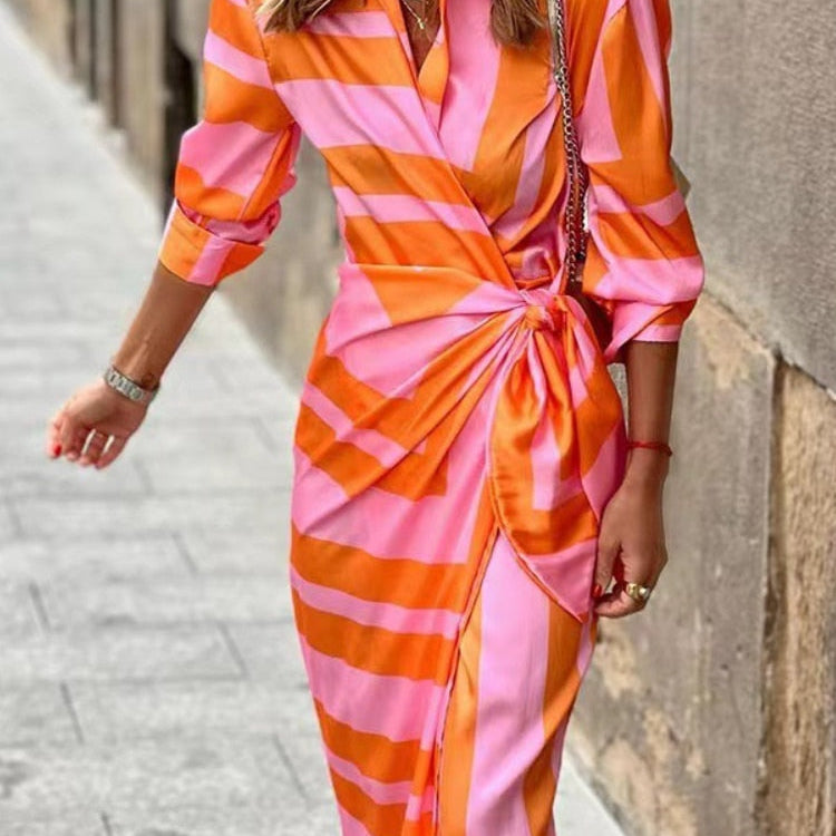 Louisa – Suvine ümbrikkleit elegantse kraega