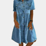 Boheemlasest – Stiilne denim kleit