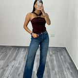 Aria – Mocha halter top