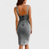 Valeria – Stiilne denim kleit
