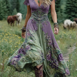 Serena™ – Lühike maxi kleit lilledega