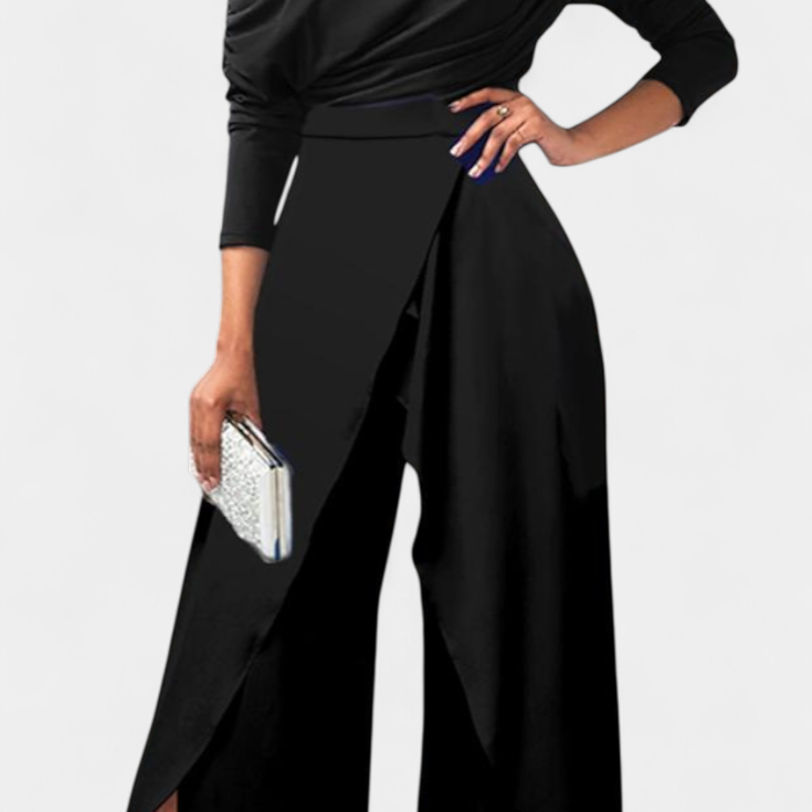 Brina – Elegantne avatud õlgadega jumpsuit