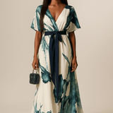 Vanessa™ – Aquarelli mustriga pikk kleit