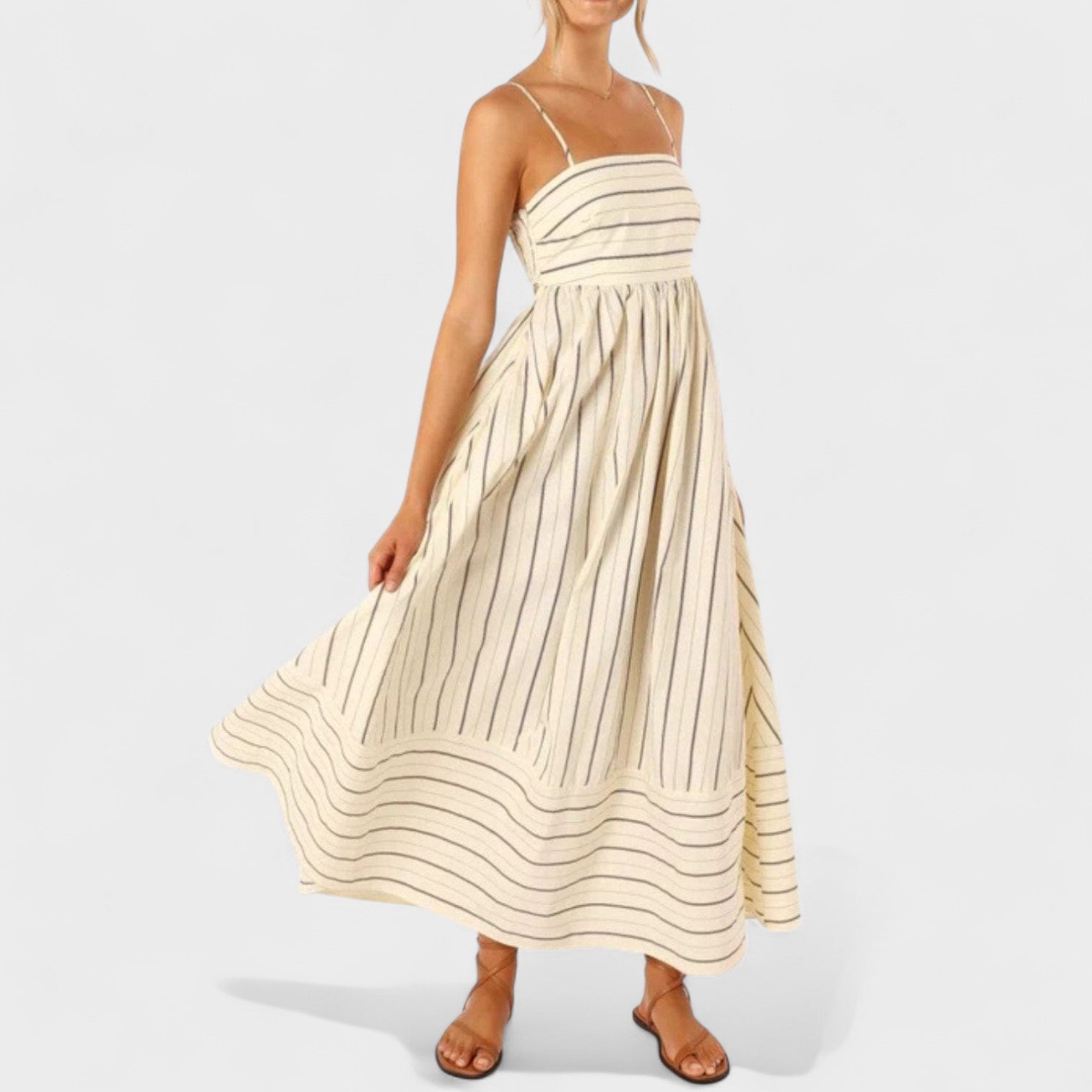 Isabel – Elegantne triibuline kleit