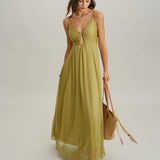 Roheline Rikkalik – Elegantne maxi kleit