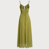 Roheline Rikkalik – Elegantne maxi kleit