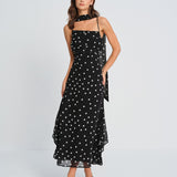 Must Täpiline – Elegantne maxi kleit