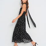 Must Täpiline – Elegantne maxi kleit