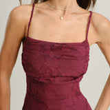 Veinipunane – Elegantne maxi kleit