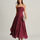 Veinipunane – Elegantne maxi kleit