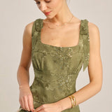 Roheline Ruuduline – Šikk tank top